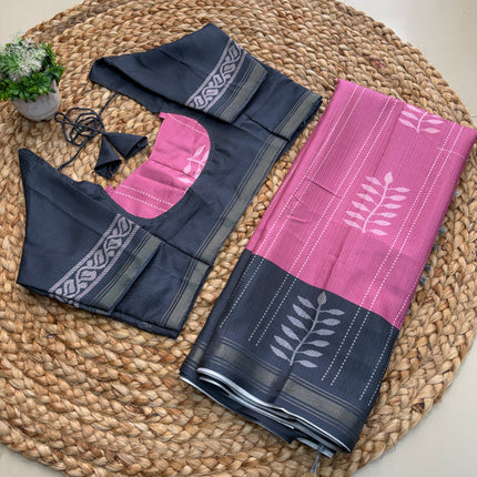 Saree With Stitched Blouse - (size-36 - 40) - SWSB 163