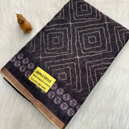 Linen Cotton Saree - LCS 06