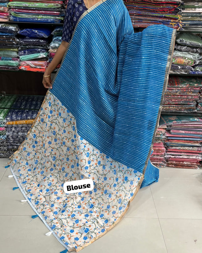 Linen Cotton Saree Offer - LCS 134