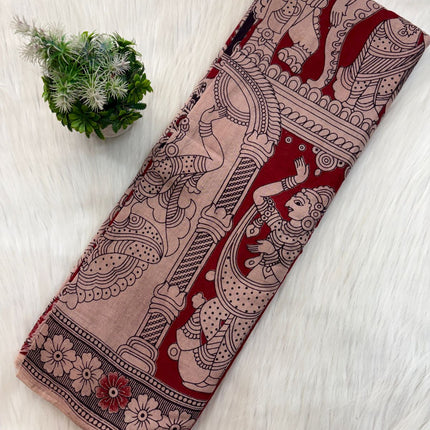 Artisan Luxe Kalamkari Cotton Saree