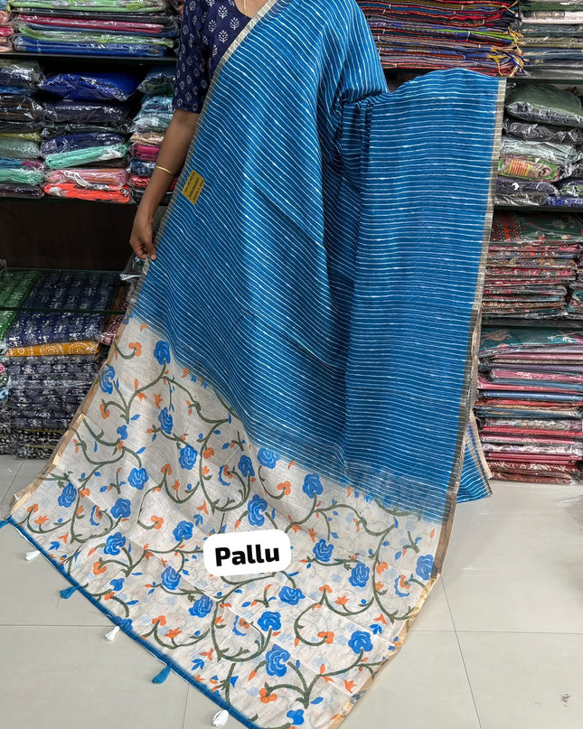 Linen Cotton Saree Offer - LCS 134