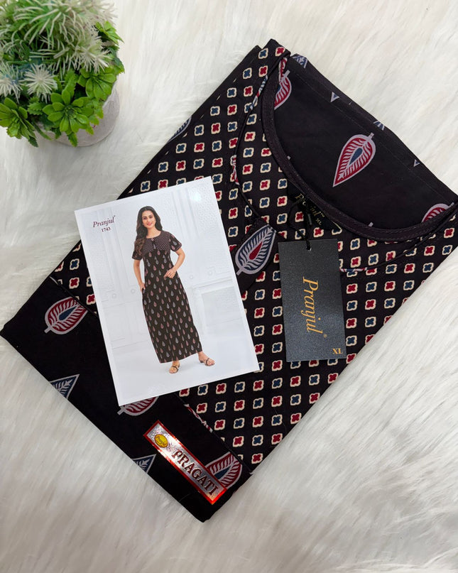 🌷 *Pranjul Designer Cotton Nighty* 🌷