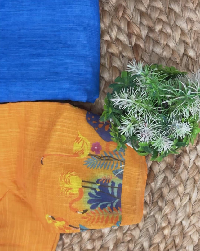 Saree With Stitched Blouse - (size-34-38) - SWSB 214
