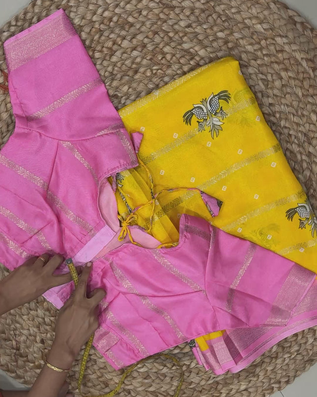 Saree With Stitched Blouse - (size-40-44) - SWSB 156
