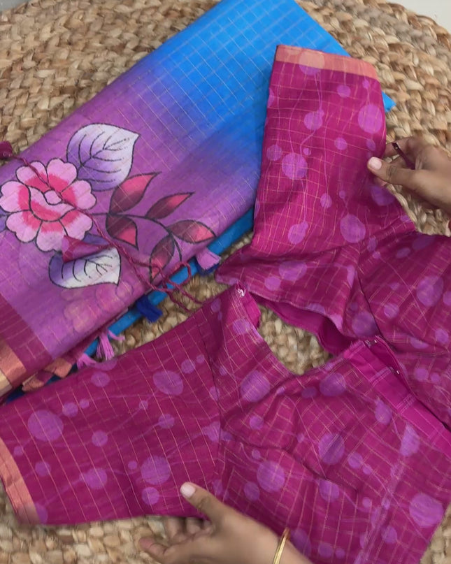 Saree With Stitched Blouse - (size-36-40) - SWSB 189