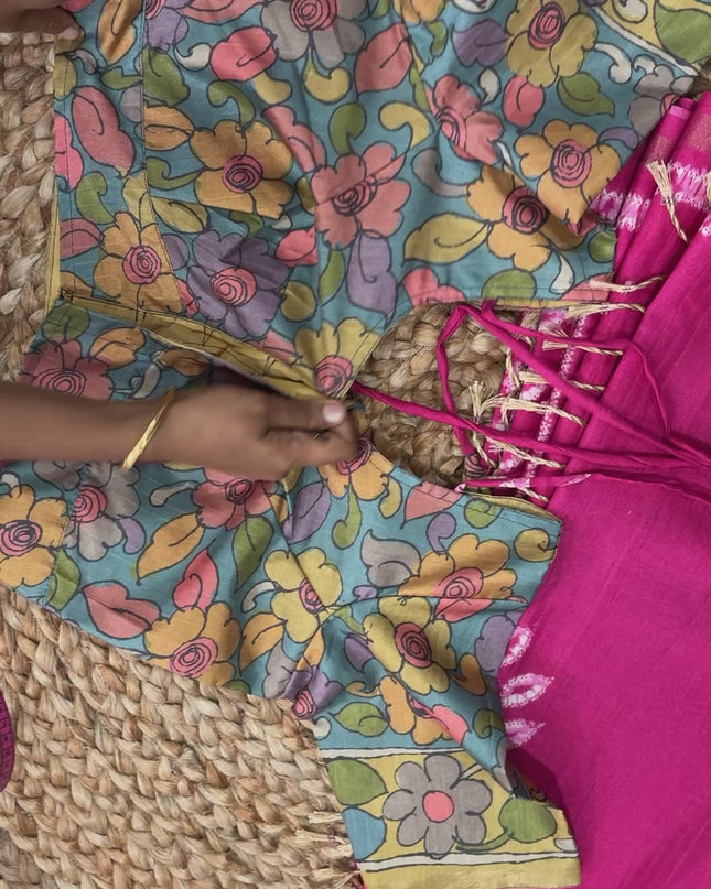 Saree With Stitched Blouse - (size-40-44) - SWSB 266