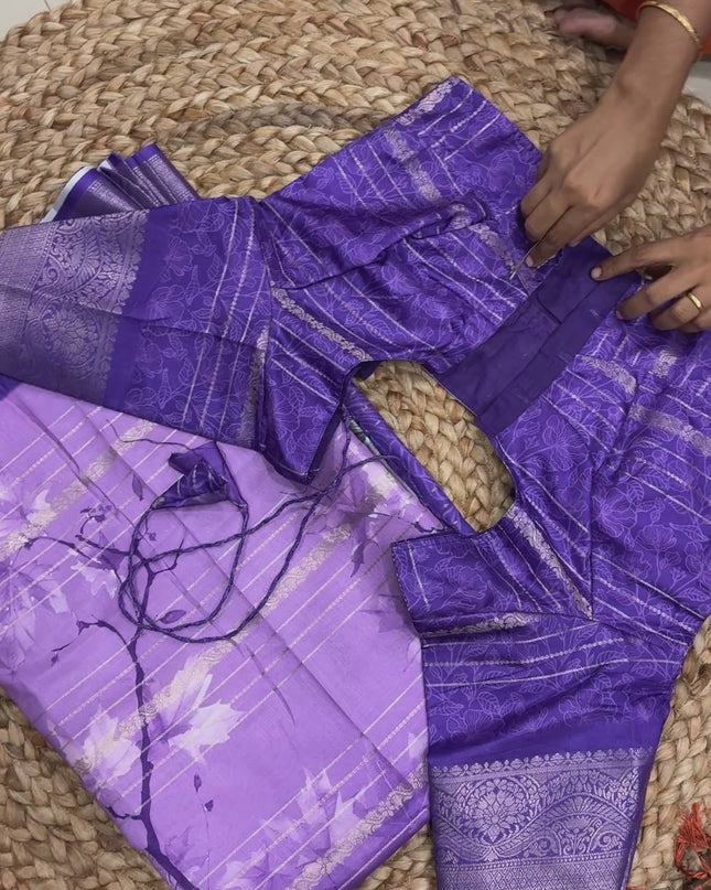 Saree With Stitched Blouse - (size-36-40) - SWSB 158