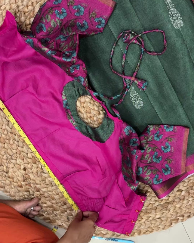 Saree With Stitched Blouse - (size-40-44) - SWSB 155