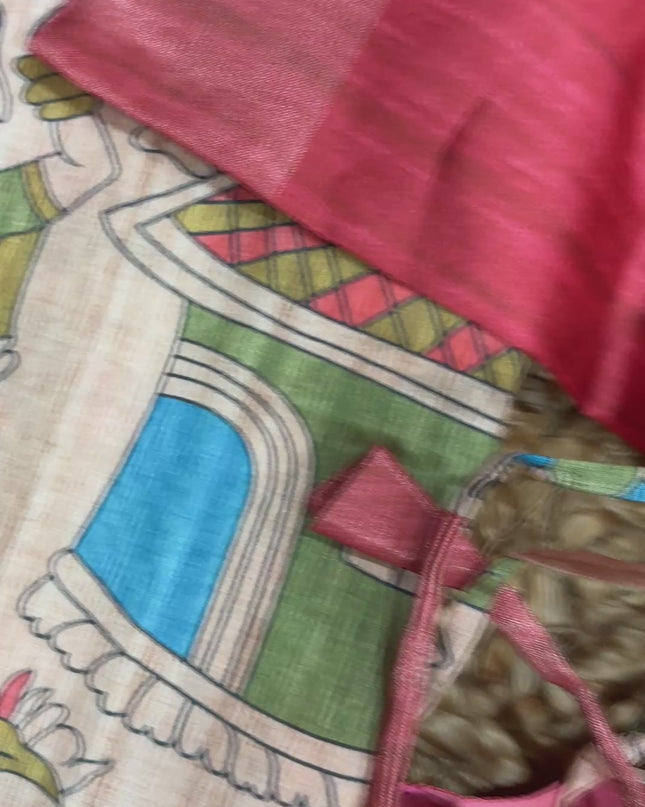 Saree With Stitched Blouse - (size-40-44) - SWSB 345