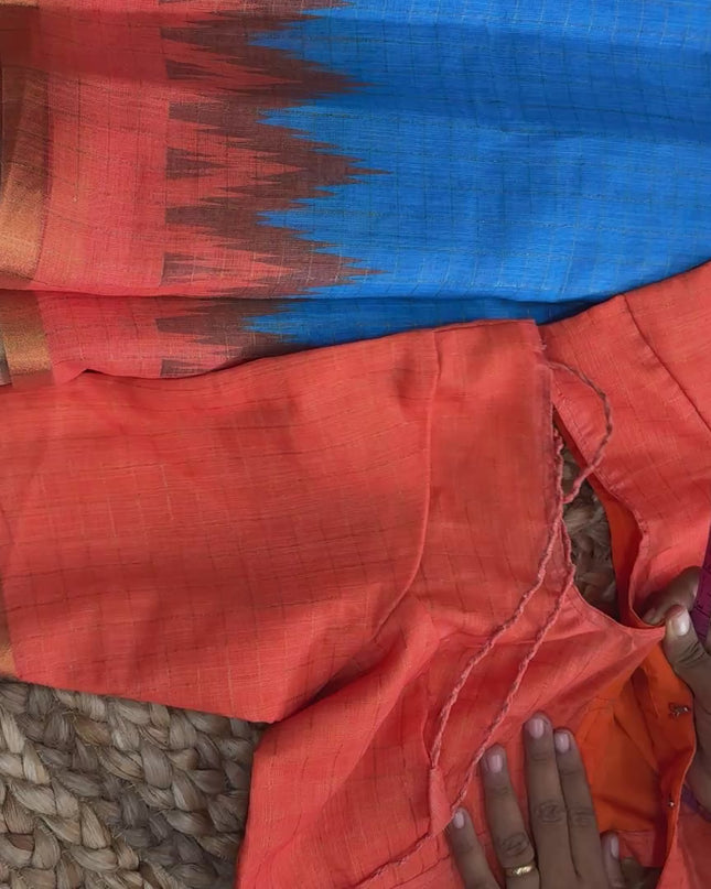 Saree With Stitched Blouse - (size-36-40) - SWSB 244