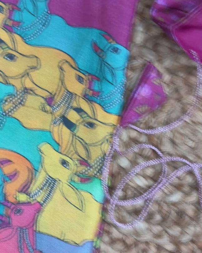 Saree With Stitched Blouse - (size-36-40) - SWSB 344