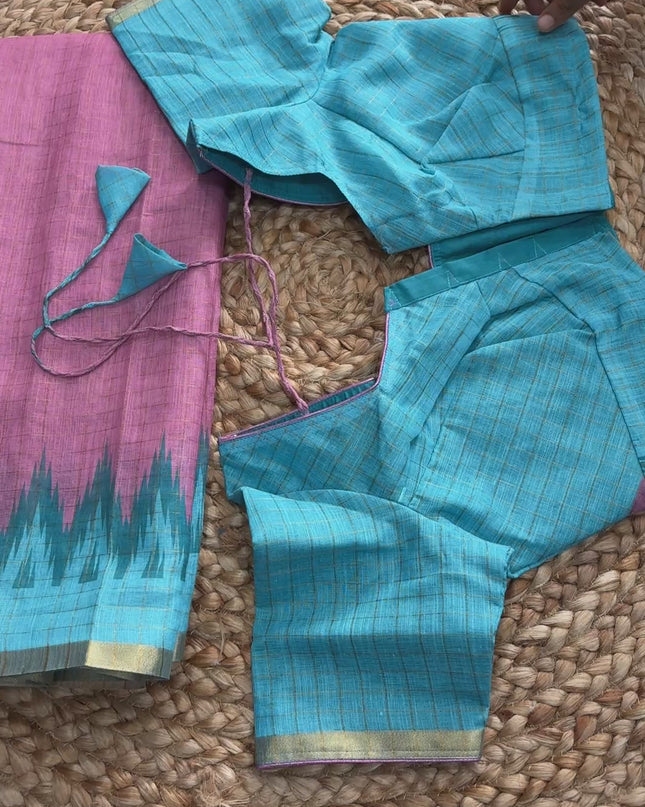 Saree With Stitched Blouse - (size-38-42) - SWSB 241