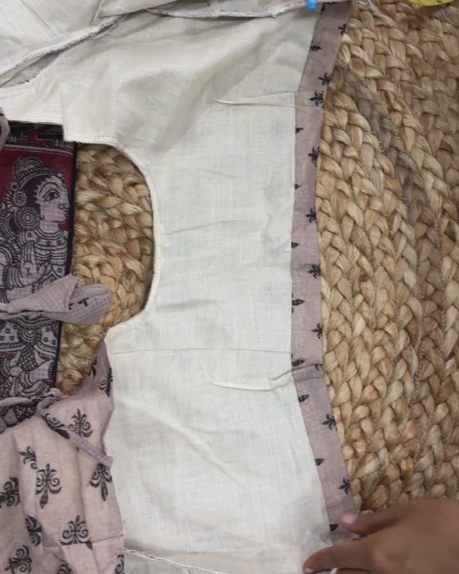 Saree With Stitched Blouse - (size-40-44) - SWSB 175